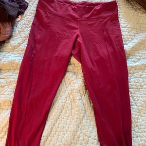 Dark maroon leggings